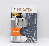 HLAFIX Schnellbauschrauben, schwarzes Phosphat und Rostschutzöl, Kreuzschlitz-Stirnkopf, Feingewinde, scharfe Spitze, Holzschraube, ideale Schraube für Trockenbau, Blech, 72 Stück (#8 x 3)