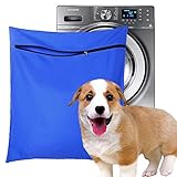 Apol Pet Laundry Bag,Blue Filters Petwear Wash Bag with YKK Zip Stops Pet Hair Blocking The Washing Machine for Pet Bedding Blankets Towels (Jumbo)