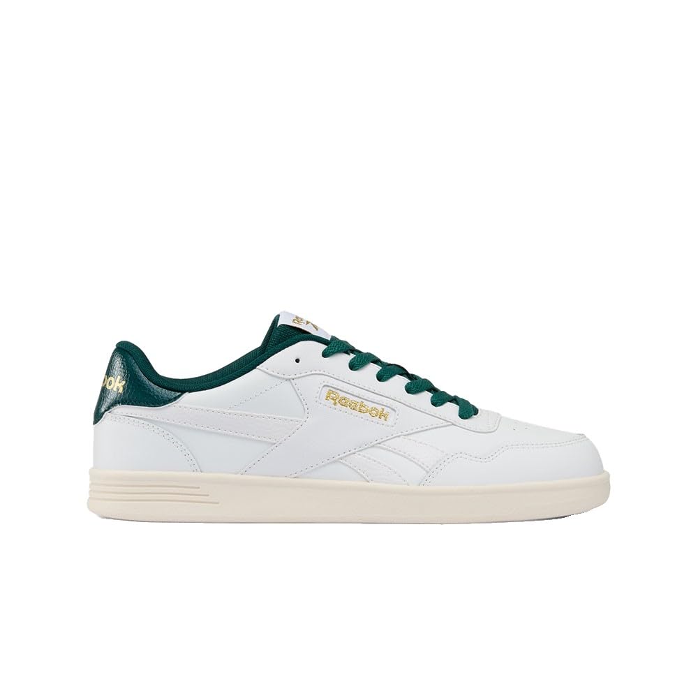 Reebok Unisex Court Advance Trainers, White/Metal Green/Goldmet, 40.5 EU