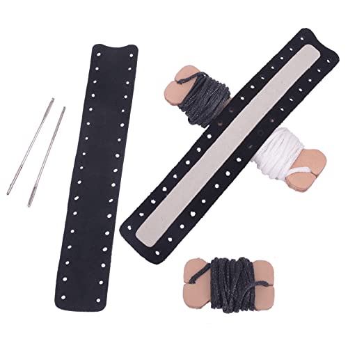 WAYNE'S DOG Leather Lever Wrap for Lever Action, Handcrafted (6-inch, Black/Black-Suede Leather)