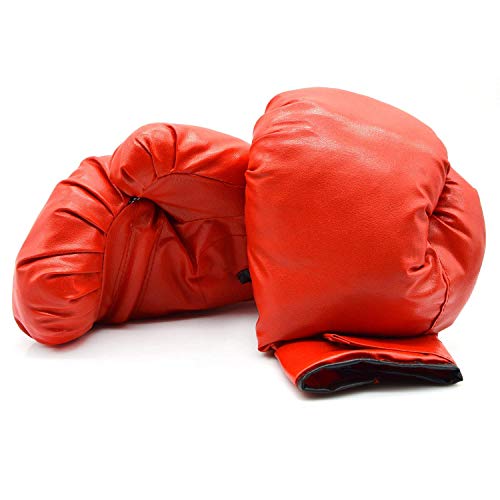 Micnaron 2 Pair Adult Boxing Gloves, Punching Gloves, Professional Shockproof Leather Sparring,Training Glove Set Punching Bag Mitts For Men/Women(Black+Red(2 Pair)) #TOP3