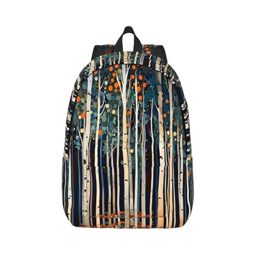 Sac à dos femme feuilles noires et dorées de 45 cm pour voyage et cabine