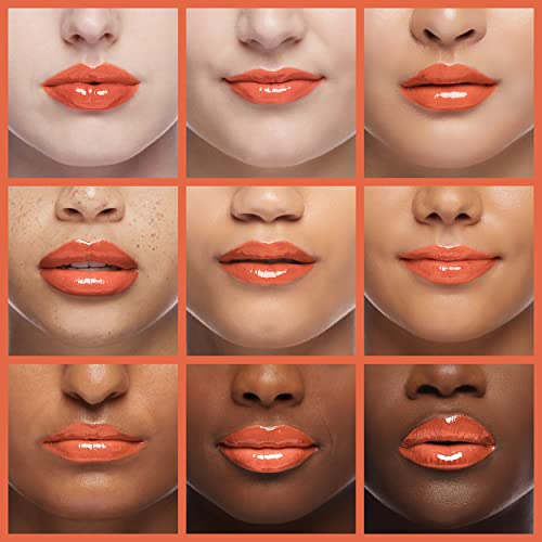 Image of TONYMOLY Petit Bunny Lip Gloss - Tinted Korean Lip Crayon, Juicy Orange | Vitamin E works into a smooth, lipstick-meets-gloss texture to soften and moisturize lips with every swipe
