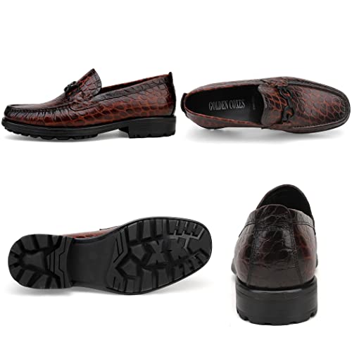 Mens Luxury Leather Penny Loafer, Fashion Comfort Dress Shoes Classical Handmade Slip on Loafer Shoes for Men2