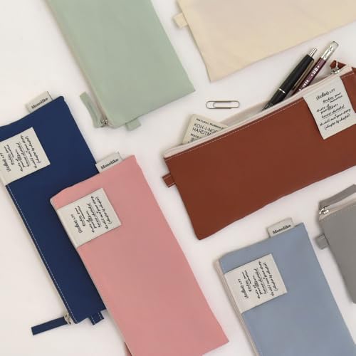 Image of Monolike Archive 247 Flat Pen Case, Navy - Pencil Pouch, Portable Pencil Bag, Pencil Case, Office Pouch case, Pen case