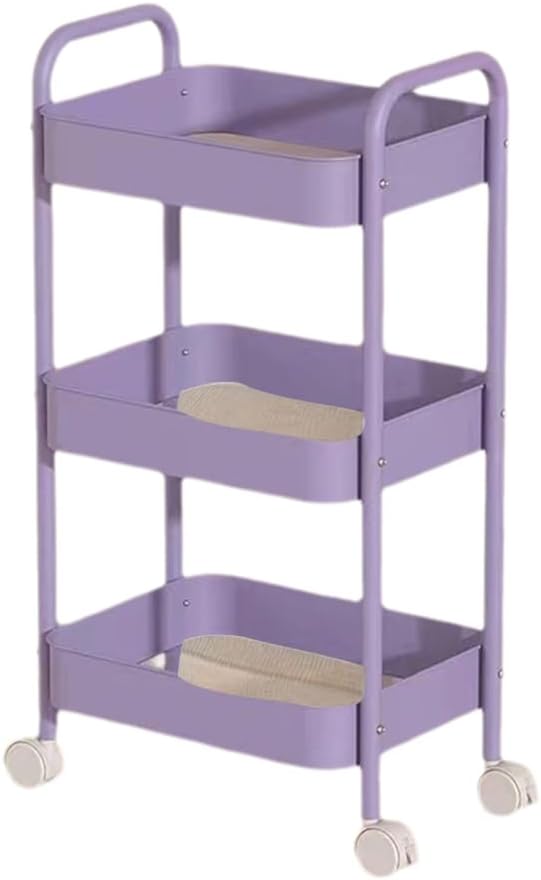 Rolling Organizers Rack Rolling Storage Rack with Spacious Shelves for Kitchenwares and Supplies