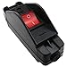 E-outstanding Inline Cord Switch 250V 30A Black Inline ON/Off Rocker Button with Red Indicator Light