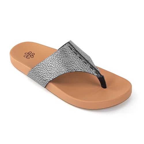Image of The Sak Everly Slide Sandal - Women's Flat Fashion Slides with Soft Cushion Sole - Beach Slip On Sandals For Everyday