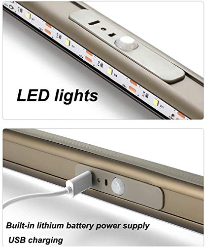 Rail de vêtements de garde-robe à LED en aluminium de 70cm - 4