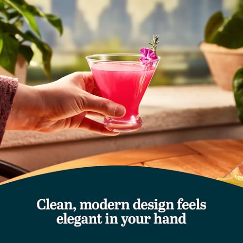 image for Libbey Cosmopolitan Stemless Martini Glasses Set Of 12, Dishwasher Saf