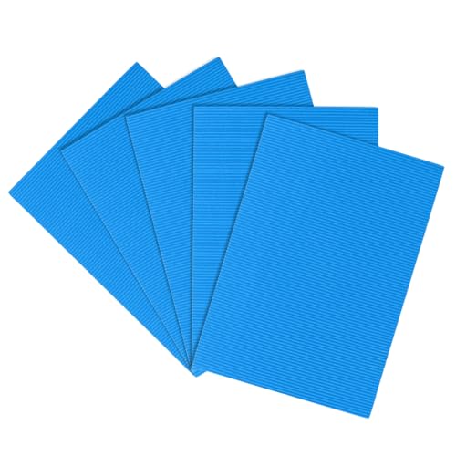 Image of uxcell 5pcs Corrugated Cardboard Paper Sheets,Blue,7.87-inch x 11.90-inch,for Craft and DIY Projects