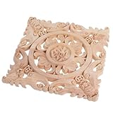 Einfache installation: diese applikationen haben eine praktische quadratische form und sind einfach anzubringen. sie sich ideal für diy-möbelaufwertungen, quadratische holzapplikationen und holzdekorationen für türecken