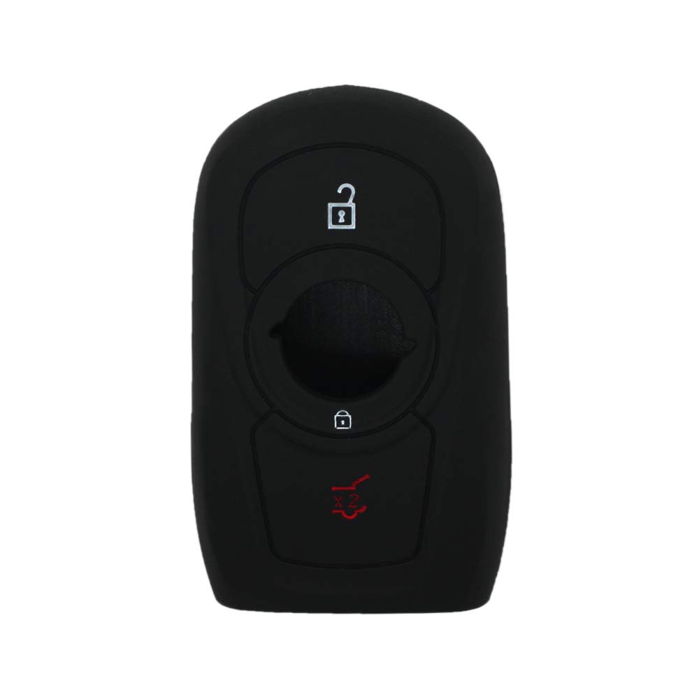 BROVACS Silicone Cover Protector Case Holder Skin Jacket Compatible with OPEL Astra K VAUXHALL Insignia 3 Button Smart Remote Key Fob CV9623 Black - Image 2