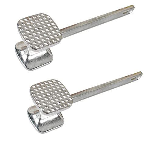 OKUMEYR 2Pcs Meat Tenderizer Tool Dual Sided Meat Hammer Mallet for Tenderizing Steak Chicken and Pork Dishwasher Safe for Even Cooking and Flavor Infusion