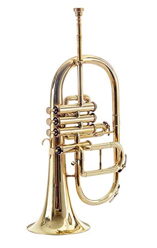 SHREYAS BRASS FINISH FLUGLE HORN 4 VALVE SPL FLUGELHORN - Image 2