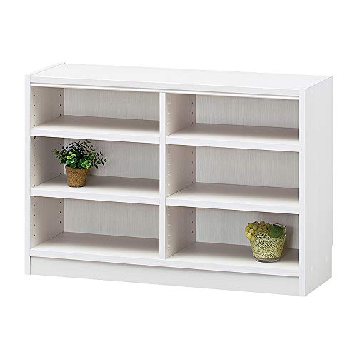 白井産業 組み合わせ自由なフリーラック シェルフ 本棚 豊富なサイズバリエーションでどんな部屋にも合わせやすい 棚板耐荷重10kg ホワイト 木目 幅87 高さ60 奥行29cm TNL-6087WH タナリオ