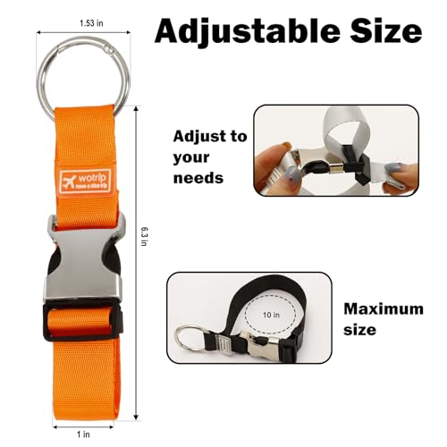 Image of 3 Pcs Add a Bag Luggage Straps Jacket Gripper Adjustable Luggage Hook Luggage Strap for Carry On Bag Luggage Accessories for Suitcases Bag (Black Grey and Orange)