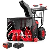 PowerSmart 24' Self-Propelled 2-Stage Cordless Snow Blower with 80V 6.0Ah Battery and Charger,HB2805A