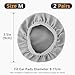 Geekria 2 Pairs Flex Fabric Headphones Ear Covers - Product Safety Certified - Washable & Stretchable Earcup Protectors for Over-Ear Headsets, Sweat Pads for Gym, Gaming (Size M/Grey)