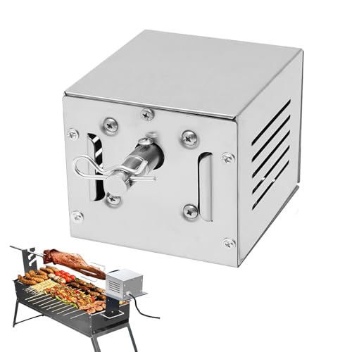 Futchoy Moteur de barbecue pour tournebroche 25 W en acier inoxydable - Charge maximale : 100 kg - Moteur rotatif 2,5 tr/min - Pour rôtisserie, rôtissoire,...