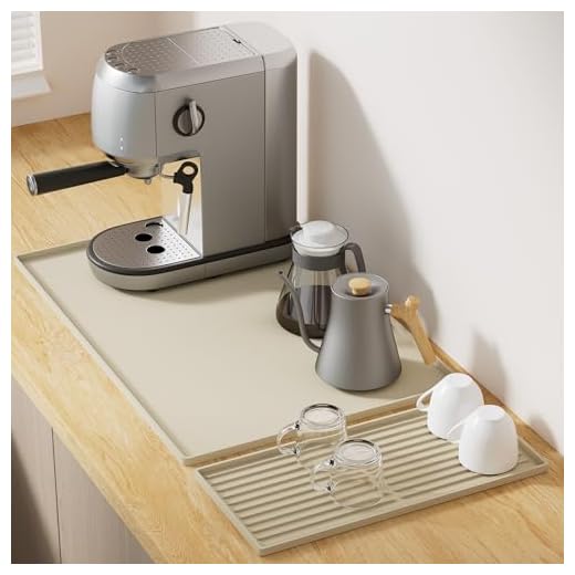 15+ Stunning Unfitted Kitchen Ideas to Transform Your Space 5 Golener Silicone Coffee Mat Set - 24" x 16" Coffee Bar Mat for Countertop, Kitchen Station Pad Accessories Fit Under Cafe Maker Espresso Machine, Dish Drying Mat, Heat Resistant Kitchen Pad, Beige