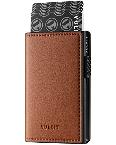 Image of VULKIT Minimalist Card Holder Wallet Pop Up Cards RFID Protection Holds Up to 10 Cards
