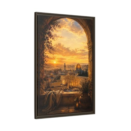 Toile Jerusalem Golden Light tableau mural vertical 40x60cm