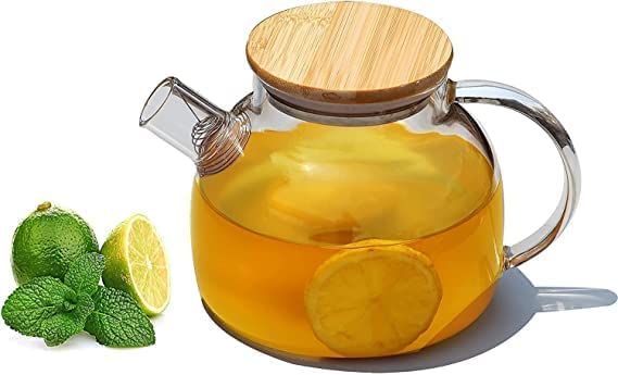 Glass Teapot 1000ml - Stovetop & Microwave Safe -1