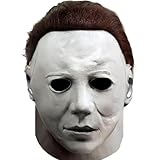GTETKDE Halloween Michael Myers Mask 2025 Halloween Horror Cosplay Costume Scar Mask White 1P