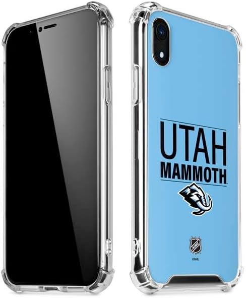 Skinit Clear Phone Case Compatible with iPhone XR - Officially Licensed NHL Utah Mammoth Logo Pattern Design
