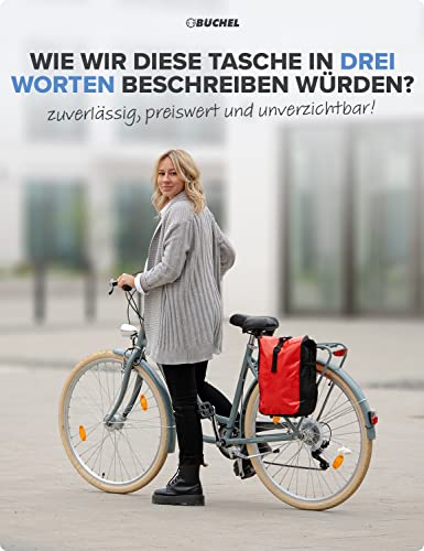 Büchel Unisex Fahrradtasche Aus Tarpaulin Gepäckträgertaschen, Rot, Einheitsgröße EU – Ansicht 2