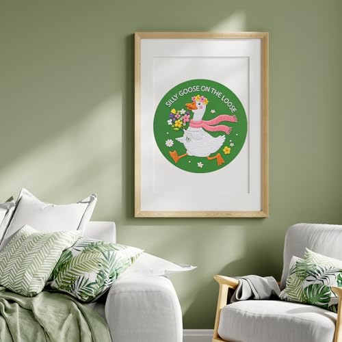 Image of Louise Maelys Silly Goose Embroidery Kit for Beginners, Floral DIY Craft