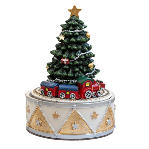 Sweeaau Carillon in resina rotante con albero di Natale per decorazioni natalizie e appassionati di regali