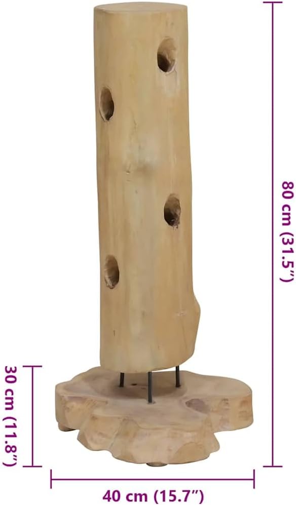 Soporte para vino de madera de teak vidaXL para 8 botellas miniatura 7