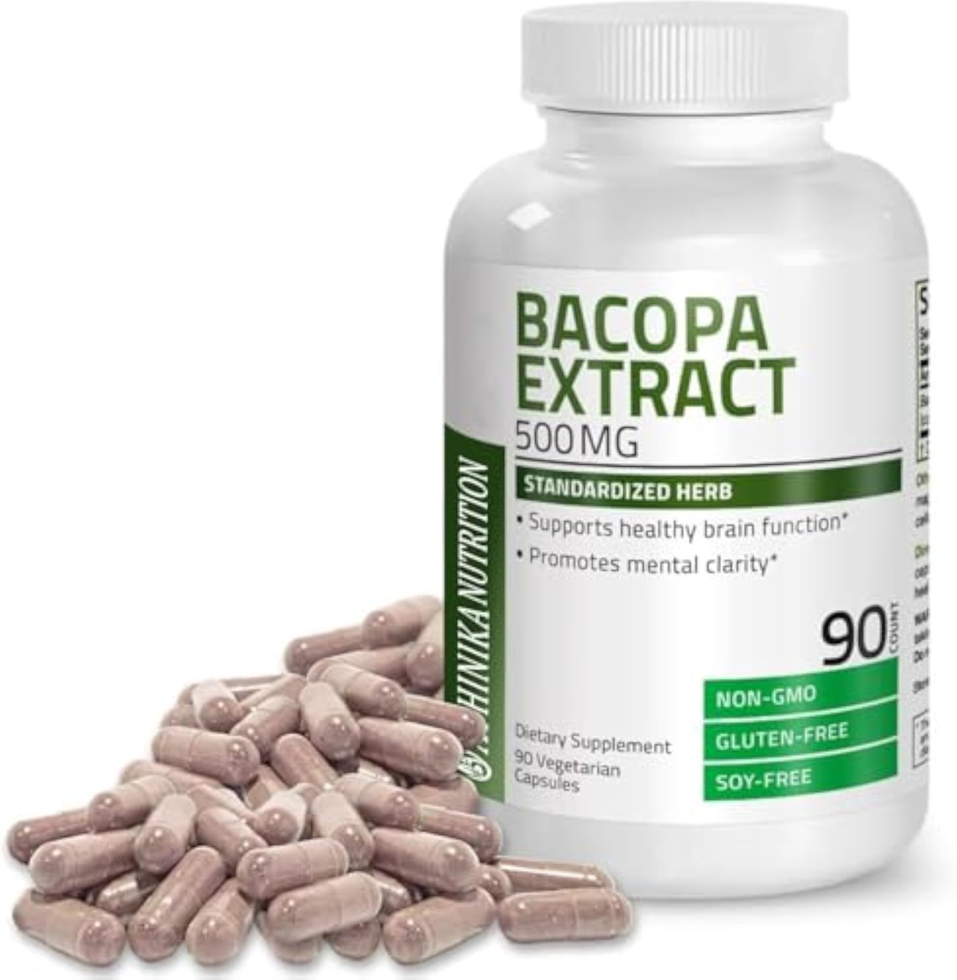 Bacopa Monnieri Extract 500 mg Vegetarian Capsules