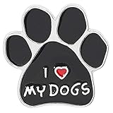 Flairs New York Animal Theme Enamel Lapel Pin Brooch Badge (Pack of 1 Pin, [Paw] I Love My Dogs)