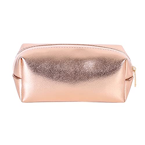 Dybker Bolsas de maquillaje para mujeres y niñas Viaje Cosméticos Bolsa de Cepillo Neceser Bolsa de Lavado Portátil Estuche Estuche Estuche, Gold, Neceser Cover