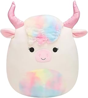 Squishmallow Cow, Cute Cow Plush Pillow, Squishmallow 7.8" Plush Pillow Soft Cow Stuffed Animal Toy Cute Cow Plush Pillow for Family Car Decoration,The Best Gifts for Boys and Girls (Pastel Cow)