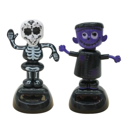 ボブルヘッドハロウィン カワイイ 癒し系 ソーラートイ ソーラーおもちゃ ソーラートイ ゆらゆら 太陽光発電 首振り人形車内 飾り 恐ろしい骸骨カー飾り 車内の置物 庭 ホーム オフィス ガーデン 雑貨 ガーデニング 動く かわいい 元気グッズ 癒し系 撮