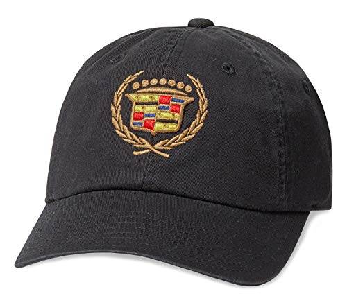 AMERICAN NEEDLE Cadillac GM General Motors Ballpark Adjustable Buckle Strap Dad Baseball Hat,Black (SMU302D-GM)