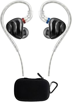 FiiO Dynamic Driver Hybrid Wired Earphones Bundle with Earphone Case for WF-SP800 and WF-XB700 True Wireless Earbuds Bundle 2 Items