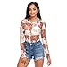 Animal Pig Mandala See Through Tops for Women Mesh Sheer Tops Long Sleeve Women Blouse Handle Zipper Swimming Pool Camping Beach Size S