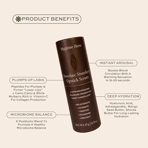 vipstick sexual enhancer serum for women  serum for vulva  intimate grooming  soothe hydrate and protect your labia chocolate strawberry 053oz