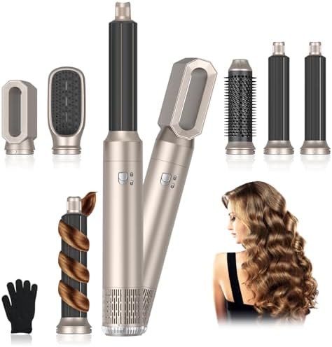 Brosse Soufflante 5 en1 Air Styler Set, Seche Cheveux 1000W, Hair...