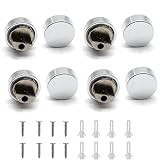 8Pcs Zinc Alloy Mirror Floating Glass Clip Set- Wall Mounted Mirrors Bracket/Clip -Bathroom Mirrors