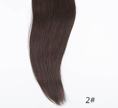 RemeeHi Human Hair Curly Hidden Micro Invisible Wire Hair Pieces For Women 25cm (20 inch 80g, 2# Dark Brown)