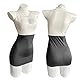 SINMIUANIME Damen Sexy Cosplay Dessous Set Büro Sekretär Uniform Naughty Lehrer Kostüm Kurzer Rock mit Socken (2050Weiß Schwarz)