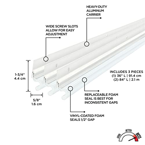 M-D Building Products 91850 All Season Door Jamb Kit for Doors up to 36in x 84in (White) | Compression Weatherstrip with Aluminum Stop Door Jamb Kit with Screws - Thumbnail 2