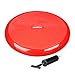 Relaxdays 1 x Balance Kissen, 140 kg Maximalgewicht, Balance Pad mit Luftpumpe, Ballsitzkissen mit Noppen, Fitness Kissen, rot