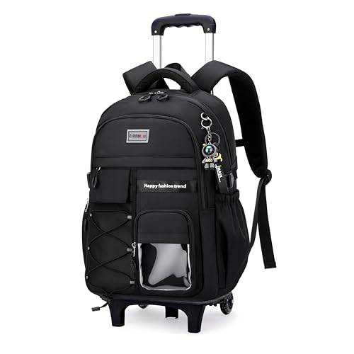 MITOWERMI Mochila com rodinhas com rodas para meninas e meninos, mochila com rodas, bolsa escolar, mochila com rodinhas, bolsa de rodinhas com rodas, 2-Wheel, Mochilas Daypack